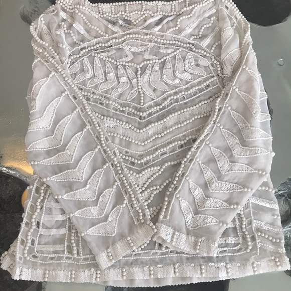 White beaded top - Picture 5 of 5
